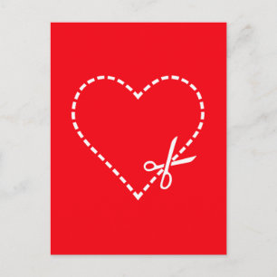 Postal Festiva Sé mi San Valentín tiene mi corazón en rojo