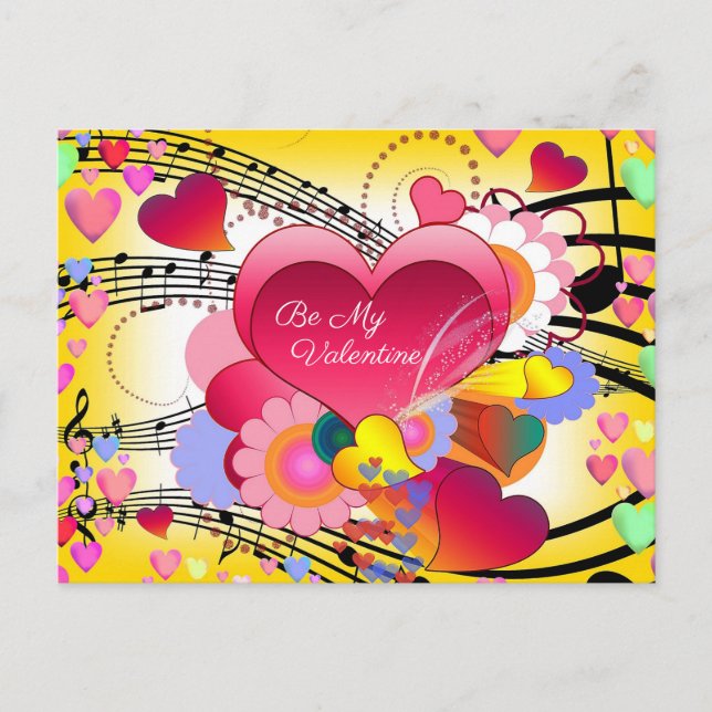 Postal Festiva Sé mi Valentín (Anverso)