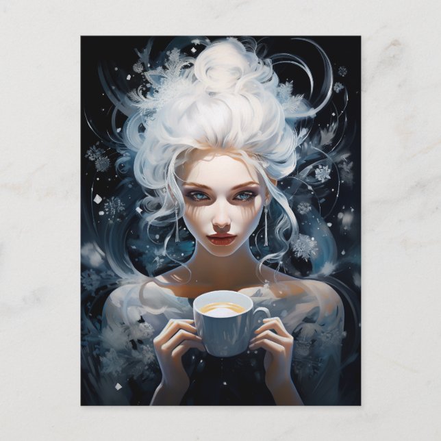 Postal Festiva Se prepara la escarcha: Elixir de invierno para el (Anverso)