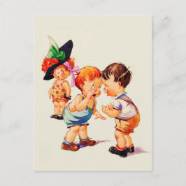 Postal Festiva Se trata de amor. Arte de vintage