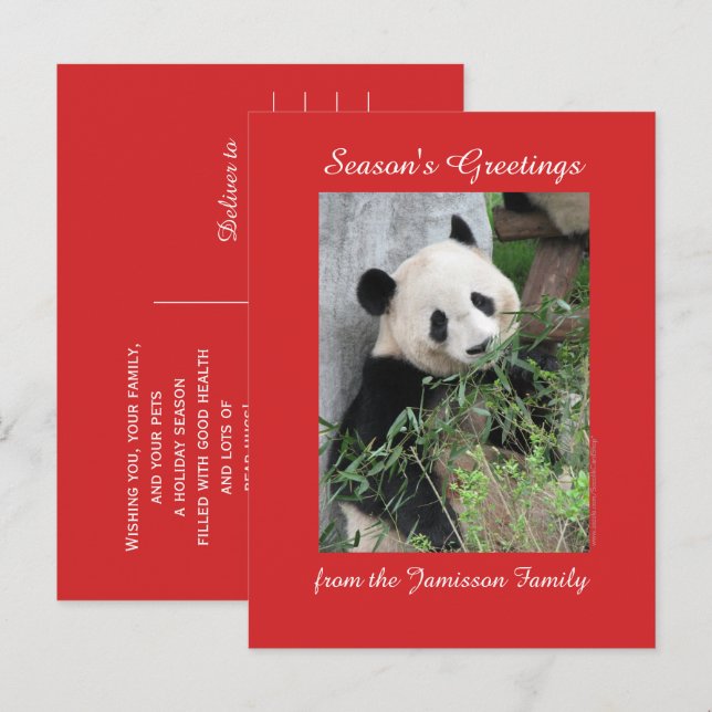 Postal Festiva Seasons Greetings from Family, Postcard (Anverso / Reverso)