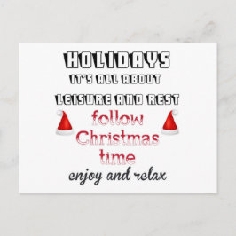 Postal Festiva Seguir el tiempo de los Navidades