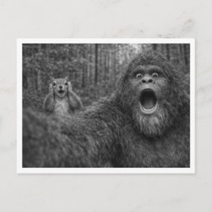 Postal Festiva Selfie de la ardilla Bigfoot
