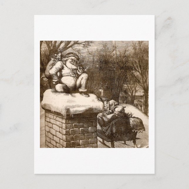 Postal Festiva Semana de 1865 Santa de Thomas Nash Harper (Anverso)