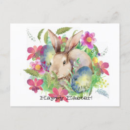 Postal Festiva Semana Santa! Conejo lindo con huevos