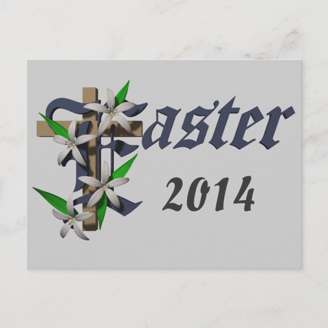 Postal Festiva Semana Santa y Lilies - (Anverso)