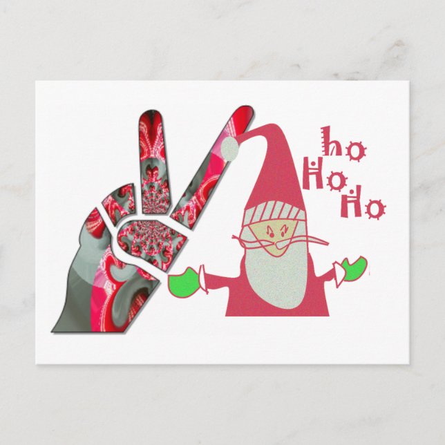 Postal Festiva Señal de paz con la mano (Anverso)