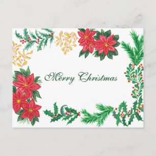 Postal Festiva Sencilla elegancia de la decoración de la hoja ver