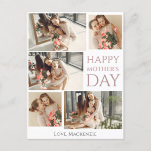 Postal Festiva Sencilla elegancia Feliz Día de las Madres Cinco f