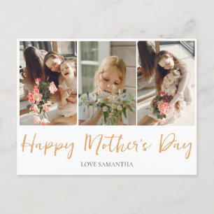 Postal Festiva Sencilla elegancia Feliz Día de las Madres tres fo
