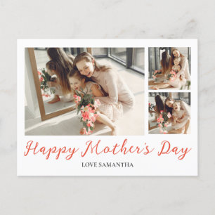 Postal Festiva Sencilla elegancia Feliz Día de las Madres tres fo
