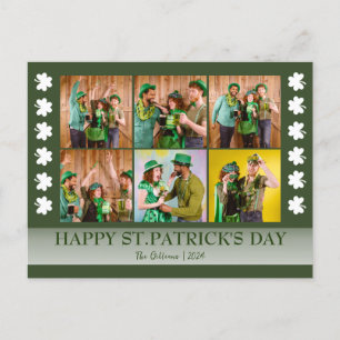 Postal Festiva Sencilla foto de la familia Shamrock en St. patric