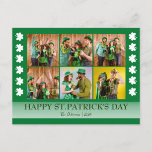 Postal Festiva Sencilla foto de la familia Shamrock en St. patric