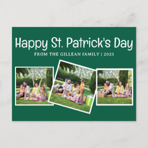 Postal Festiva Sencilla foto de la familia Shamrock en St. patric