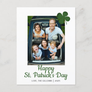 Postal Festiva Sencilla foto de la familia Shamrock en St. patric