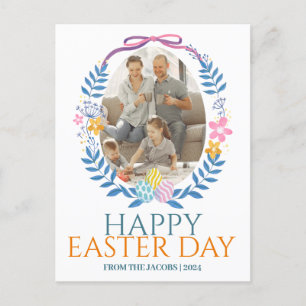 Postal Festiva Sencilla y elegante tipografía Familia de Pascua U