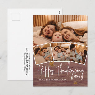 Postal Festiva Sencilla y moderna caída de la familia de Acción d