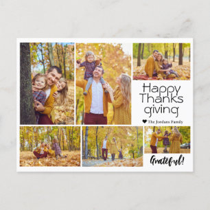 Postal Festiva Sencillo collage de fotos de la familia moderna de