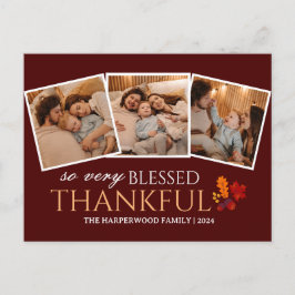 Postal Festiva Sencillo collage de fotos de la familia moderna de