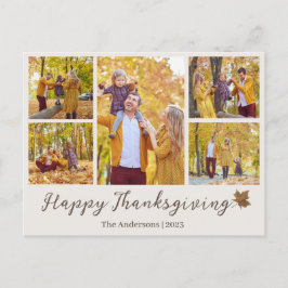 Postal Festiva Sencillo collage de fotos de la familia moderna de