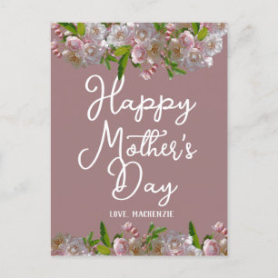 Postal Festiva Sencillo y Moda Regalo de Días de Madre Floral R