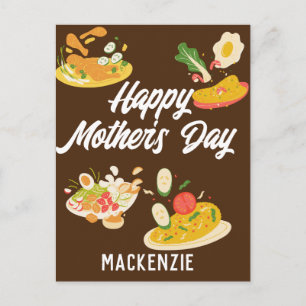 Postal Festiva Sencillo y moda   Tema de alimentación de regalo d