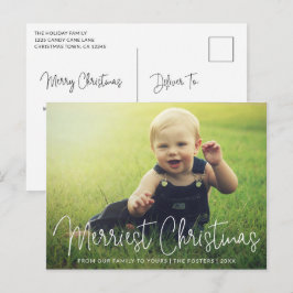 Postal Festiva Sencillos Navidades modernos fotográficos