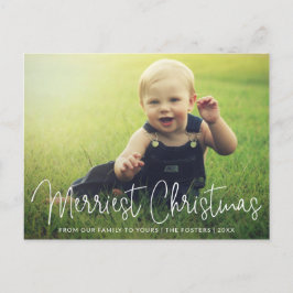Postal Festiva Sencillos Navidades modernos fotográficos