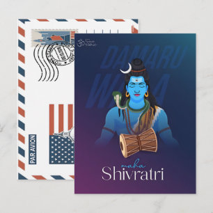 Postal Festiva Señor Shiva para la celebración de Maha Shivratri