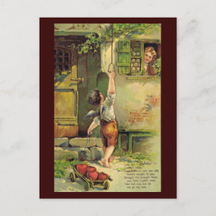 Postal Festiva Señora Fair Valentine Postcard