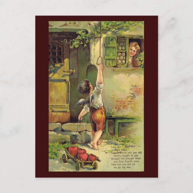 Postal Festiva Señora Fair Valentine Postcard (Anverso)