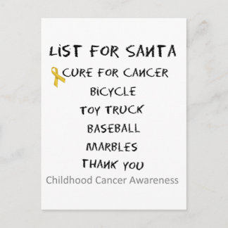Postal Festiva Sensibilización sobre el cáncer infantil Niños de