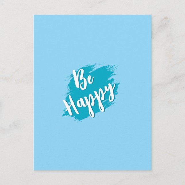 Postal Festiva ser feliz texto (Anverso)