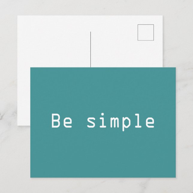 Postal Festiva Ser simple (Anverso / Reverso)