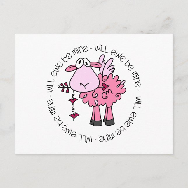 Postal Festiva Serás Mi Valentín (Anverso)