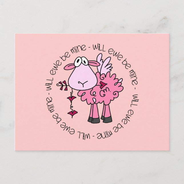 Postal Festiva Serás Mi Valentín (Anverso)