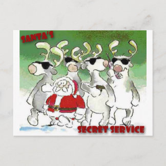 Postal Festiva Servicio secreto de Santa Claus