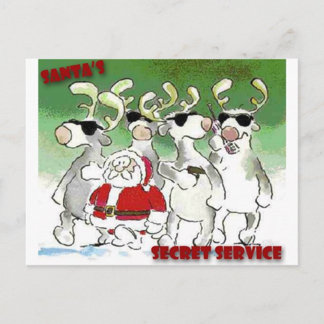 Postal Festiva Servicio secreto de Santa Claus (Anverso)