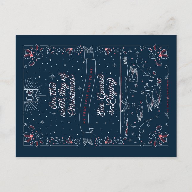 Postal Festiva SEXTO DÍA DE LA Postcarta NAVIDADES/Navidades (Anverso)