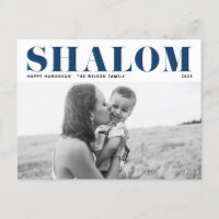 Shalom Azul Audaz Tipografía Hanukkah Foto