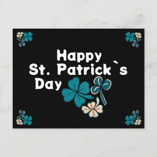 Postal Festiva Shamrock Clover Irish Happy St. Patrick's Day