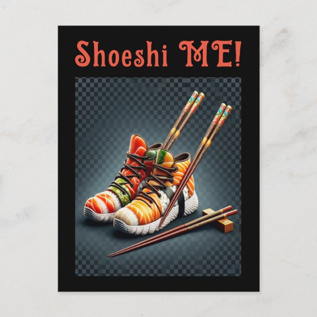 Postal Festiva Shoeshi ME - Esneaker único de sushi (Anverso)