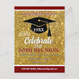 Postal Festiva Show stopper Class Reunion invitation post card
