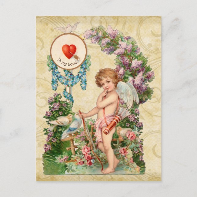 Postal Festiva Shy Cupid Valentcard (Anverso)
