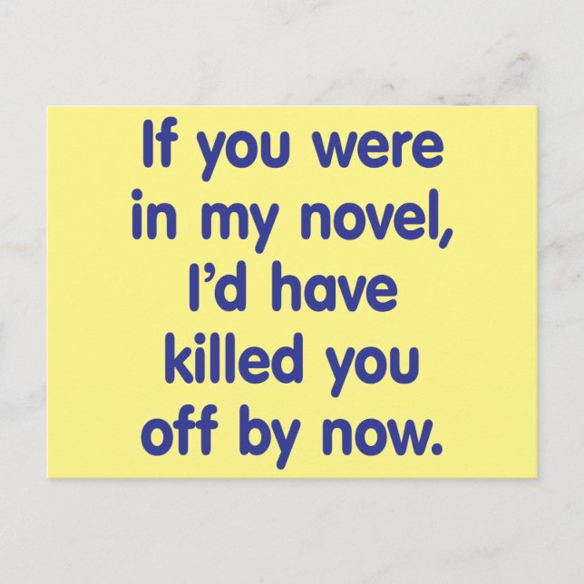 Postal Festiva Si estuvieras en mi novela (Anverso)