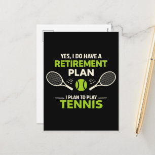 Postal Festiva Sí, tengo un plan de jubilación tenis