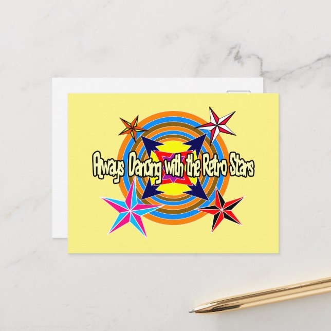 Postal Festiva Siempre bailando con las estrellas retro (Anverso/Reverso In Situ)
