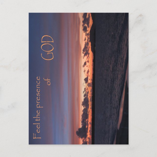 Postal Festiva Siente la presencia de DIOS (Anverso)