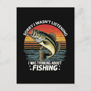 Postal Festiva Siento no haber escuchado que pensaba en pescado