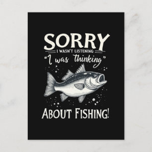Postal Festiva Siento no haber escuchado que pensaba en pescado